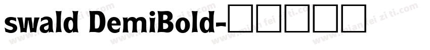 swald DemiBold字体转换